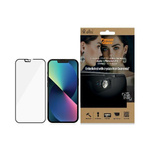 Szkło PanzerGlass E2E Microfracture antybakteryjne z osłoną aparatu z kryształem Swarovsky na iPhone 13 / 13 Pro - z czarną ramką