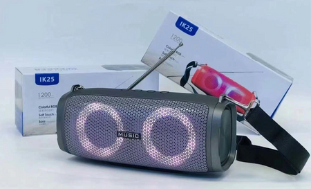 M1 IK25/ Bezprzewodowy przenośny kolorowy głośnik LED Wodoodporny stereo Bluetooth 