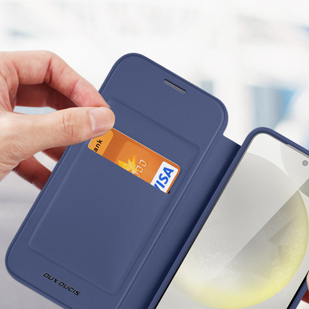 Etui Dux Ducis Skin X Pro na Samsung Galaxy S24+ z MagSafe, klapką i podstawką - niebieskie