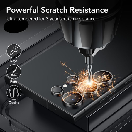 Osłona aparatu ESR Camera Protector na Samsung Galaxy S24 Ultra - czarna