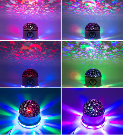 M2 Projektor lamp LED z głośnikiem Bluetooth Motyw gwiazd