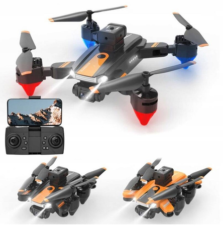  Dron S13 2 KAMERA 4K ZAWIS 500M UNIKANIE PRZESZKÓD WIFI+WALIZKA PILOT LED