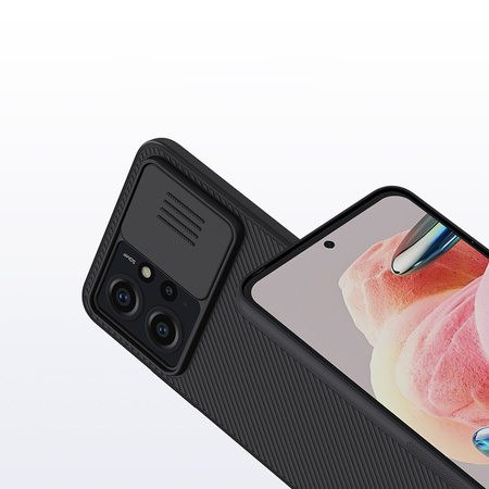 Pancerne etui Xiaomi Redmi Note 12 z osłoną na aparat Nillkin CamShield Case - czarne