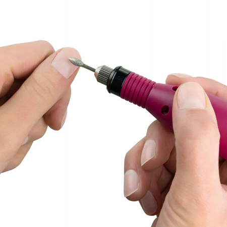 Zestaw FREZARKA do paznokci + frezy + kapturki