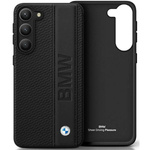 Etui BMW Leather Textured & Stripe na Samsung Galaxy S23+ - czarne