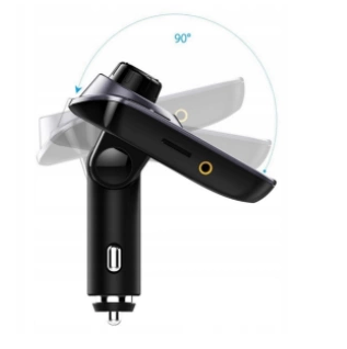 Transmiter FM Bluetooth - Muzyka, Zestaw Głośnomówiący, Podwójne Ładowanie USB