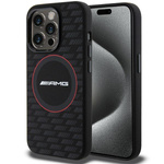 Etui AMG Silicone Carbon Pattern MagSafe na iPhone 15 Pro Max - czarne