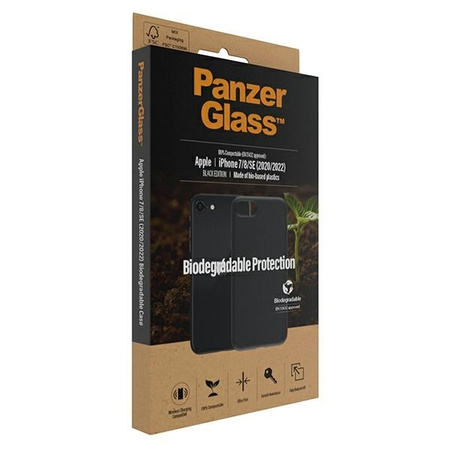 Etui PanzerGlass Biodegradable Case do iPhone SE 2022 / SE 2020 / 7 / 8 - czarne
