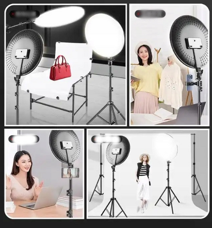 Lampa Studyjna LED 80W z Statywem 200cm i Pilotem - Panel 33cm, 2700K-5700K