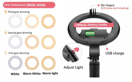 Stabilizator Statyw Ring Selfi lampa pierścieniowa