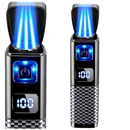 ZAPALNICZKA ŻAROWA trójogniowa do cygar i papierosów LCD