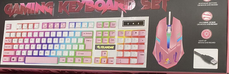 YA-4600 Zestaw Klawiatura i Mysz Przewodowe Oświetlenie RGB - Gaming Keyboard RGB