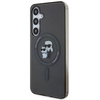 Etui Karl Lagerfeld IML Karl&Choupette Glitter MagSafe na Samsung Galaxy S24+ - czarne