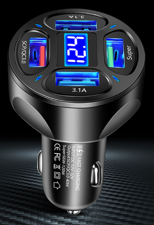 Ładowarka samochodowa 120W QC PD FastCharge