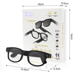 Inteligentne okulary AI z kamerą i ChatGPT, Bluetooth 5.0, 3 soczewki, 32 GB pamięci AIMB-G1