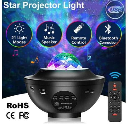 PROJEKTOR MULTIMEDIALNY GWIAZD GŁOŚNIK BLUETOOTH 