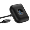 HUB Baseus Square USB-A do 1x USB-A 3.2 Gen 1 / 3x USB 2.0 z kablem 1m - czarny