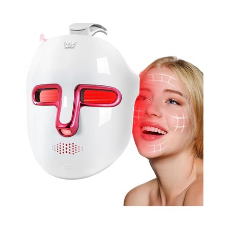 Bezprzewodowa maska LED do twarzy 7 kolorów – terapia światłem, anti-aging