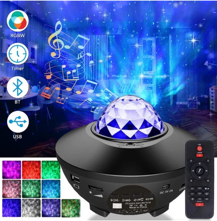PROJEKTOR MULTIMEDIALNY GWIAZD GŁOŚNIK BLUETOOTH 