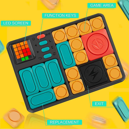 UKŁADANKA PUZZLE TETRIS GRA INTERAKTYWNA KONSOLA PRZESUWANIE NA BATERIE