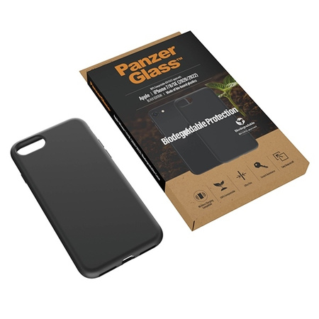 Etui PanzerGlass Biodegradable Case do iPhone SE 2022 / SE 2020 / 7 / 8 - czarne