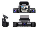 Rejestrator samochodowy HD 1080P z nagrywaniem w pętli, noktowizorem, Podwójna kamera samochodowa z 4 obiektywami,