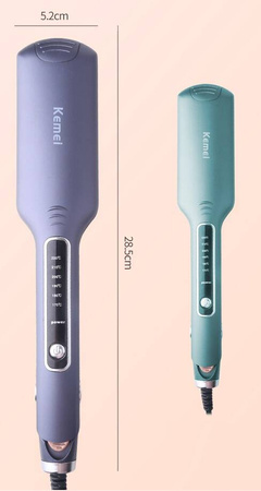 Prostownica do włosów z szeroką płytką ceramiczną Kemei KM-740