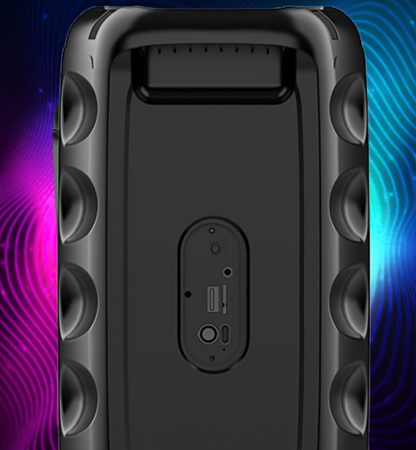 Przenośny głośnik Bluetooth z LED RGB i uchwytem – imprezowy, wielofunkcyjny, Kolumna Karaoke