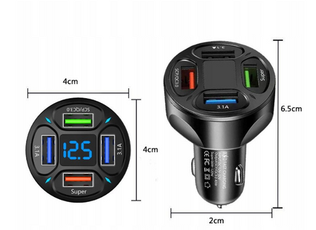 Ładowarka samochodowa 120W QC PD FastCharge