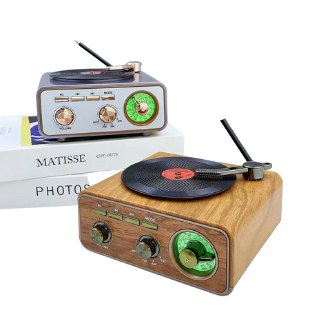 Gramofon retro CMIK MK-626BT Bluetooth USB FM/AM/SW z akumulatorem