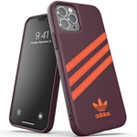 Etui Adidas OR Moulded Case PU na iPhone 12 / iPhone 12 Pro - bordowo-pomarańczowe