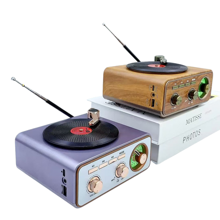 Gramofon retro CMIK MK-626BT Bluetooth USB FM/AM/SW z akumulatorem