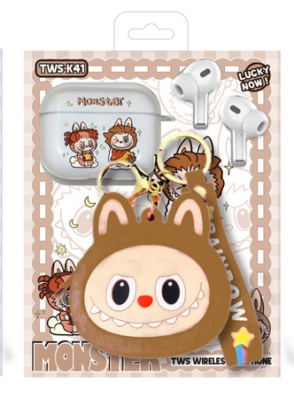 Słuchawki LABUBU Zestaw słuchawkowy douszny bezprzewodowy Case La Bubu