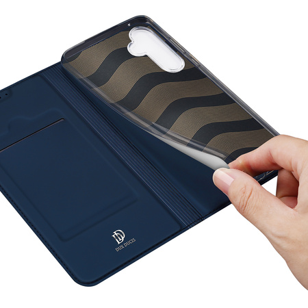 Etui Dux Ducis Skin Pro na Samsung Galaxy A55 5G z klapką i miejscem na kartę - niebieskie