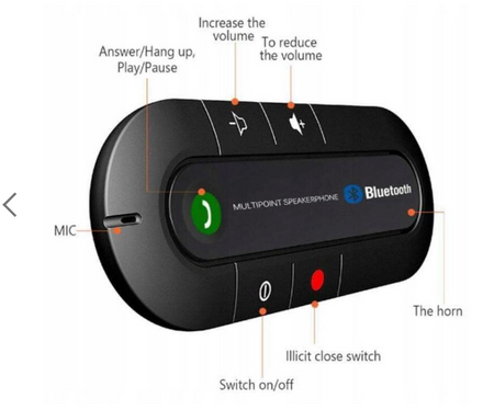 Samochodowy zestaw głośnomówiący Bluetooth V4.0