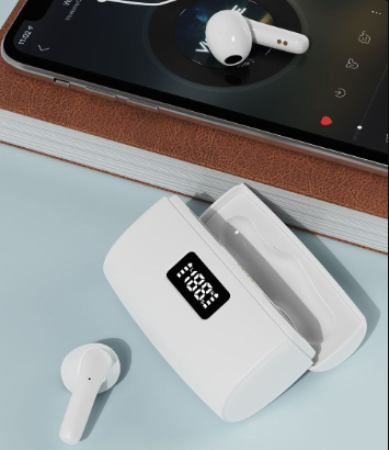 SŁUCHAWKI BEZPRZEWODOWE DOUSZNE Z FUNKCJĄ POWERBANK - SMART TOUCH