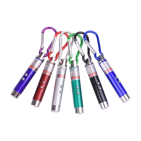 Mini latarka, wskaźnik laserowy 3w1, UV tester