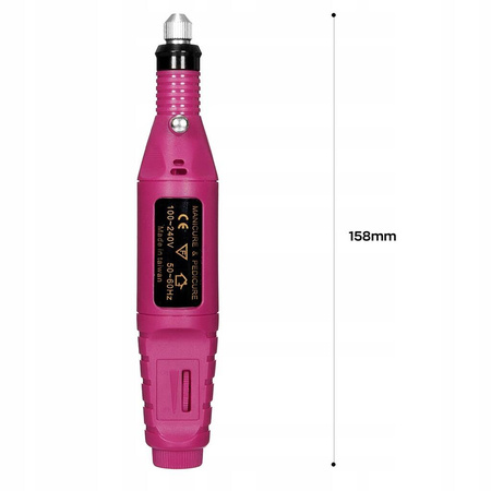 Zestaw FREZARKA do paznokci + frezy + kapturki