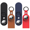 Etui do Apple AirTag z ekoskóry - czarne, brązowe, czerwone, niebieskie - 4 sztuki