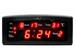 Zegar cyfrowy LED, budzik, kalendarz i temperatura