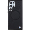Etui BMW Signature Leather Half Textured & Circle MagSafe na Samsung Galaxy S24 Ultra - czarne