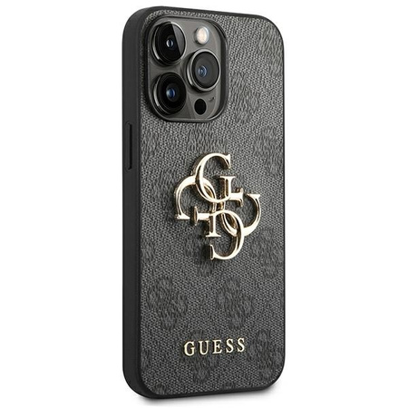 Etui Guess 4G Big Metal Logo na iPhone 14 Pro - szare