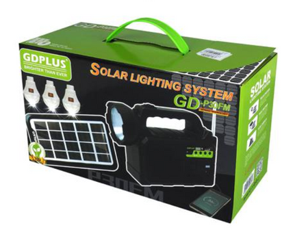 Wielofunkcyjny System Solarny PS GD-P30FM - Powerbank, Głośnik Bluetooth, Radio i Latarka w jednym!