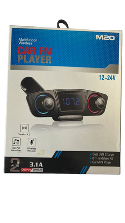 Transmiter Zestaw Głośnomówiący Bluetooth M20