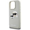 Etui Karl Lagerfeld HC 3D Rubber Double Heads na iPhone 16 Pro Max - beżowe