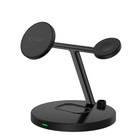 Ładowarka Tech-Protect QI15W-A35 indukcyjna 3w1 z MagSafe na telefon / AirPods / Apple Watch - czarna