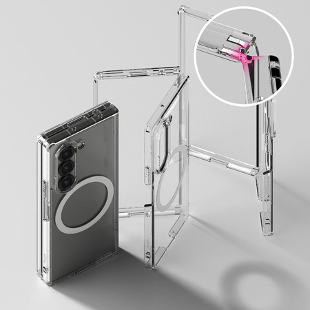 Etui Ringke Fusion MagSafe na Samsung Galaxy Z Fold 6 - przezroczyste