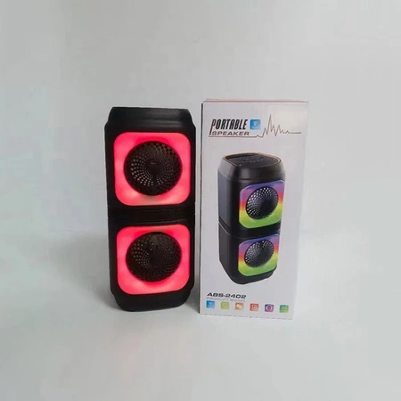 Bezprzewodowy głośnik Bluetooth podświetlanie led  duży bas ABS-2402