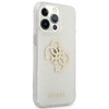 Guess GUHCP13LPCUGL4GTR iPhone 13 Pro / 13 6,1" transparent hard case Glitter 4G Big Logo