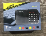 Przenośne Mini Radio FM - AUX, MicroSD, USB, Wymienny Akumulator 18650, Mocny Bas